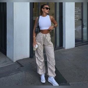 ZARA Bloggers Favorite Parachute Drawstring Pants